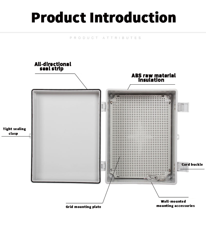 Les ABS imperméables en plastique de picovolte de système solaire extérieur de support dosent la boîte de distribution électrique de câble de commande de boucle 1
